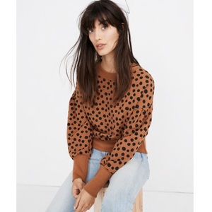 ❌SOLD❌ Madewell Leopard Dot Sweatshirt
